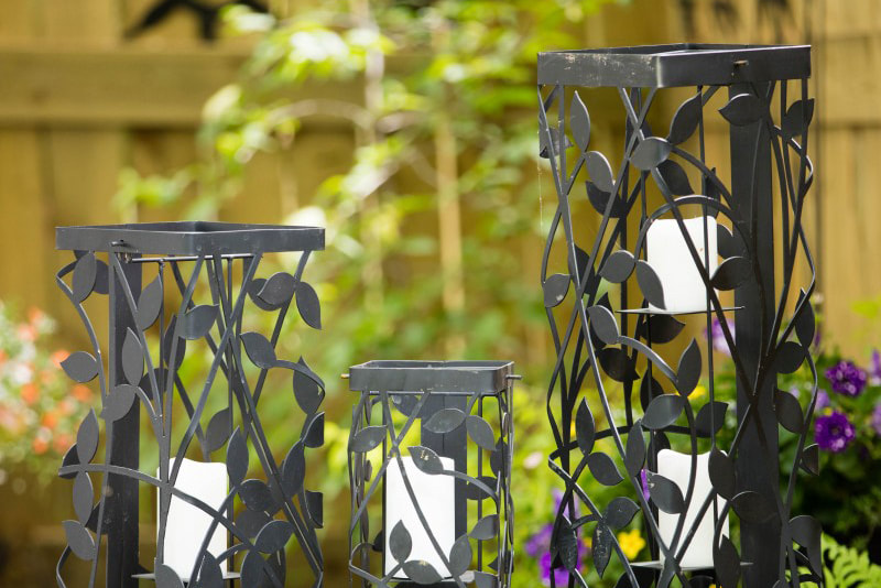 steel ivy design lanterns