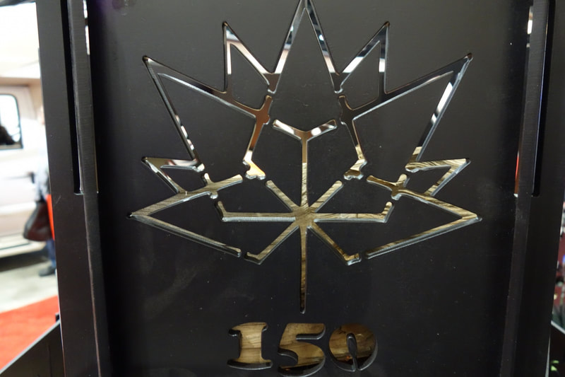 Canada 150 year anniversary leaf steel firepit panel