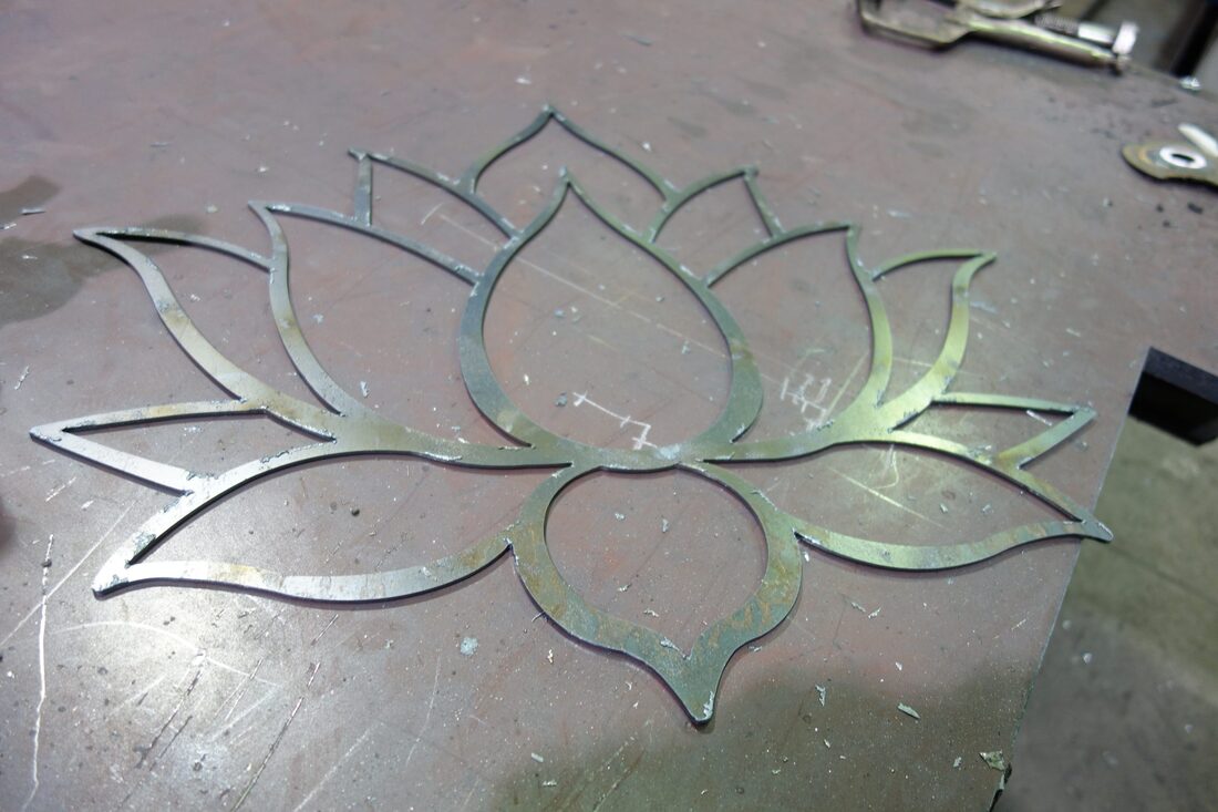 lotus flower cut from CNC machine