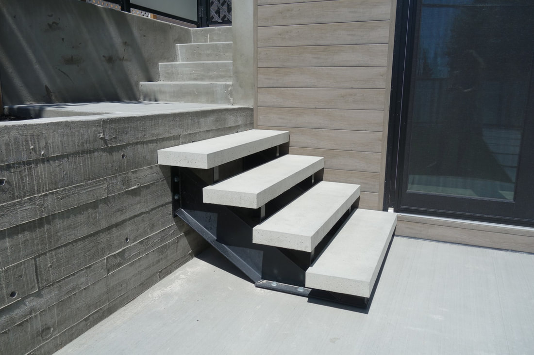 outdoor steel based stairs