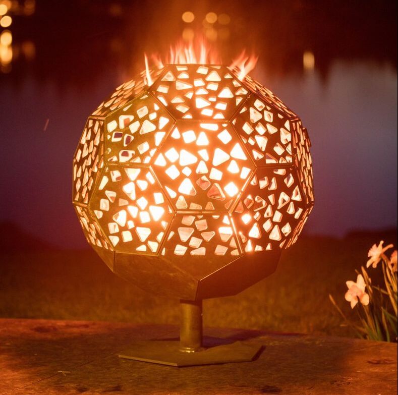 Oxford fireball glows at night