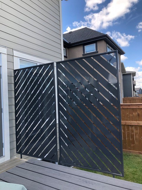 stationary steel privacy screens