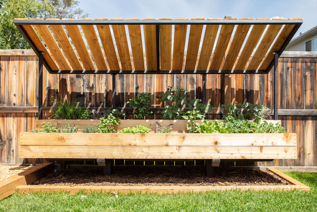 steel supported vegetable garden