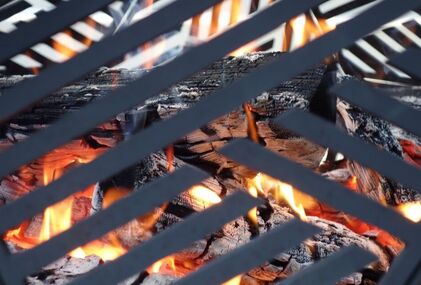 wood burning in fireball