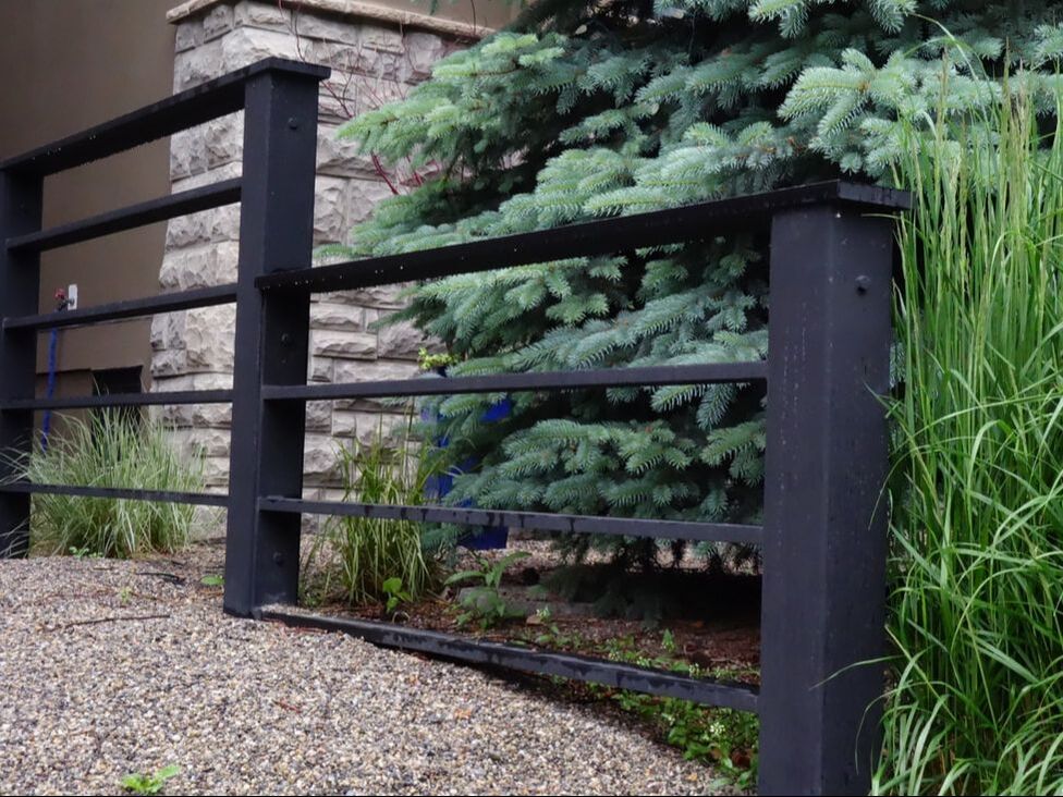 custom steel garden fence