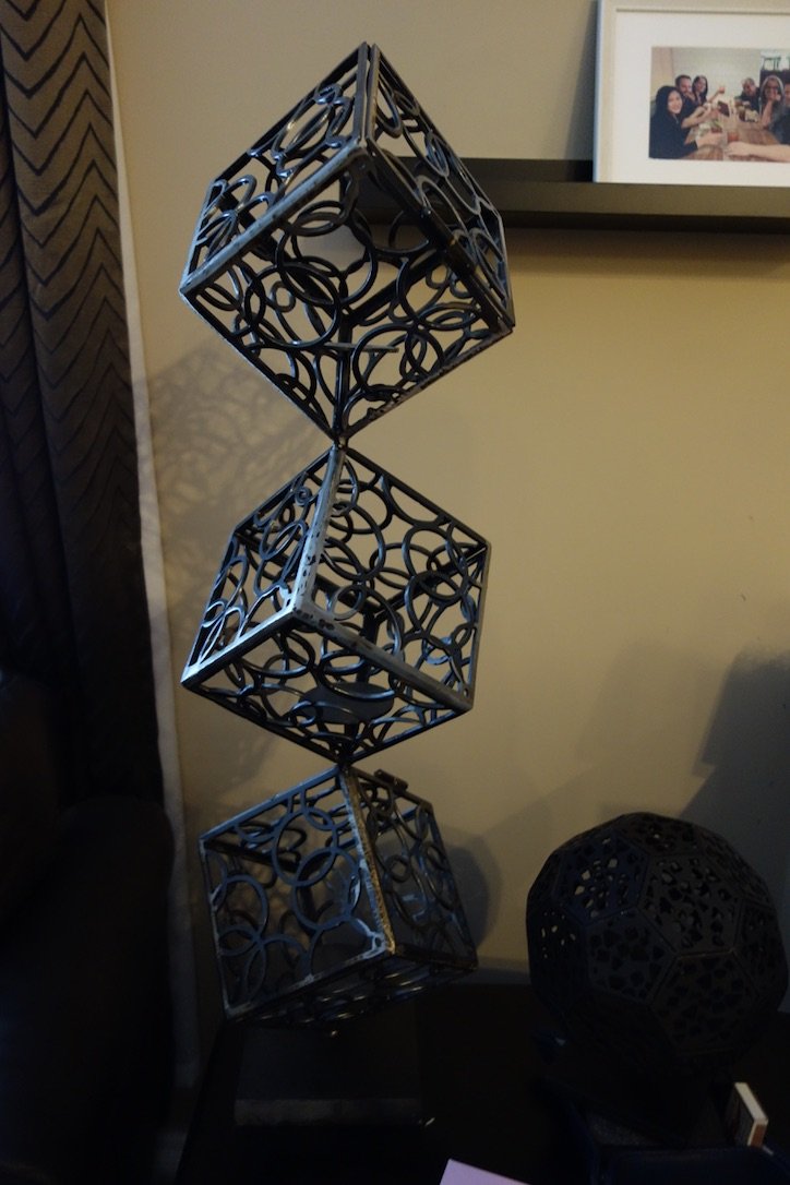 steel tri-cube decoration