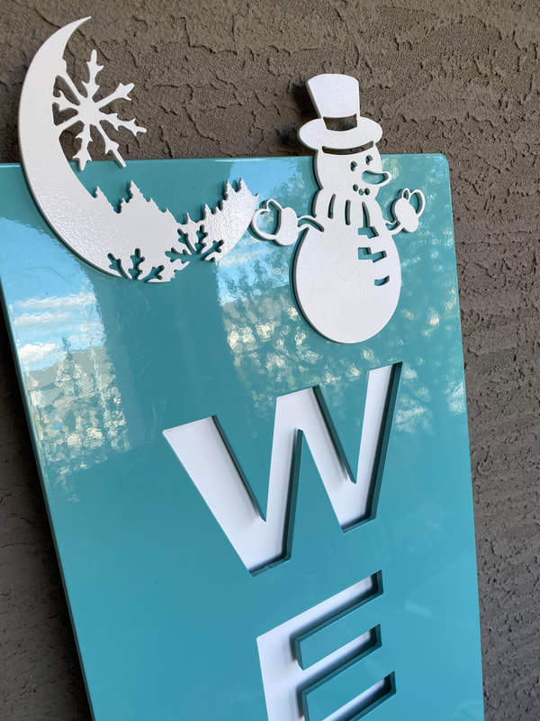 snowflake welcome sign decor